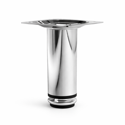 Kit Pé para Móveis Redondo em Aço Inox | Alturas Variáveis