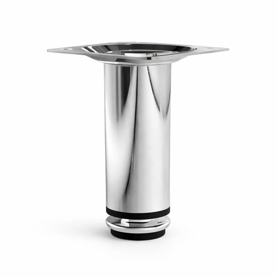 Kit Pé para Móveis Redondo em Aço Inox | Alturas Variáveis