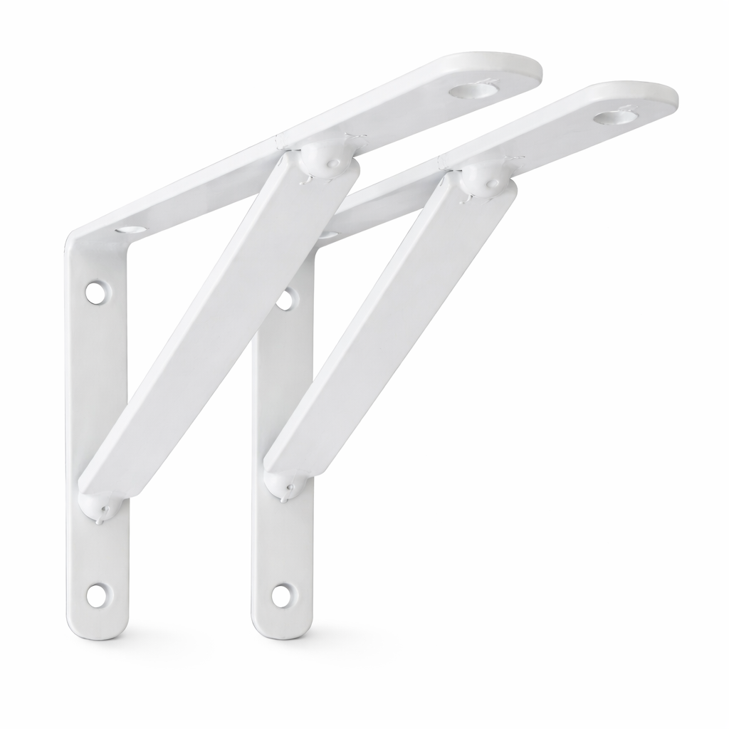 Kit Mão Francesa em Aço para Prateleiras | Suporte de Parede | 40kg por par