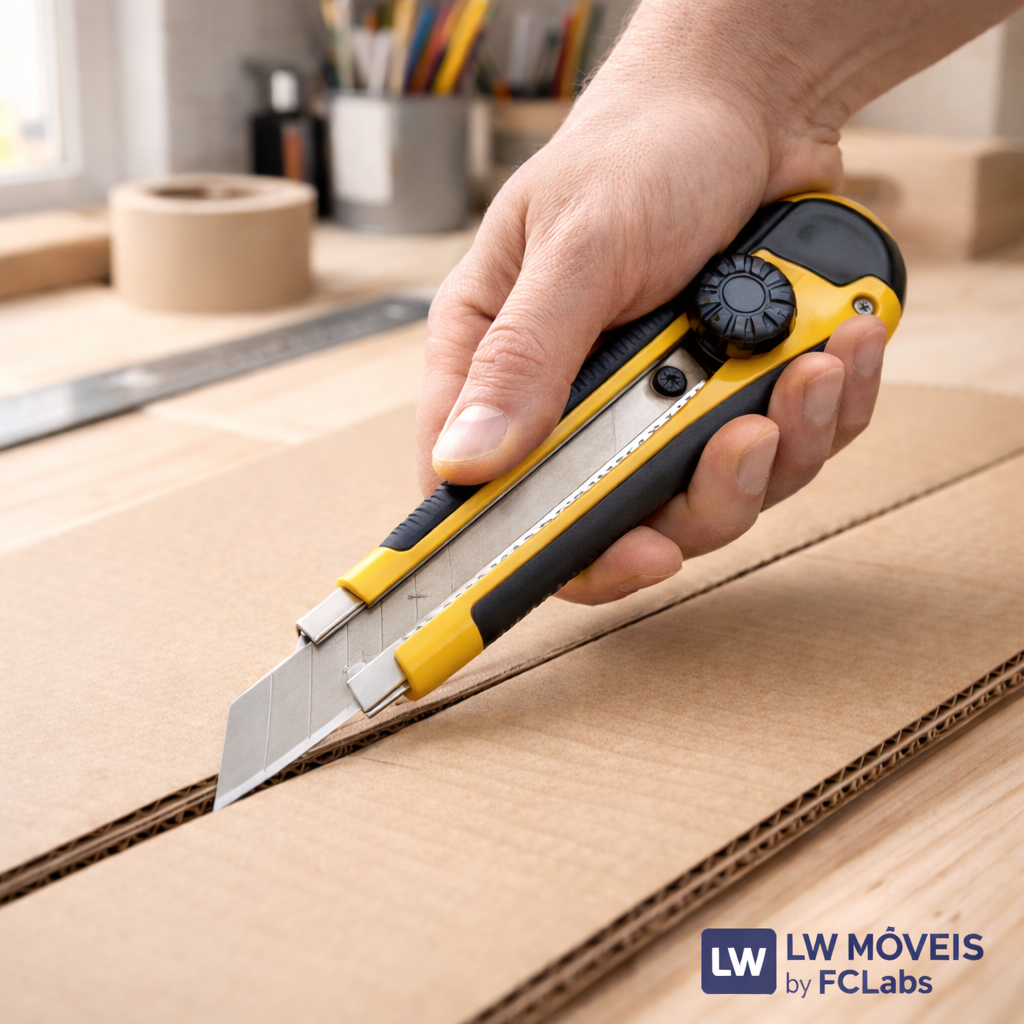 Kit Estilete Profissional para Corte em MDF, Papel e Plástico