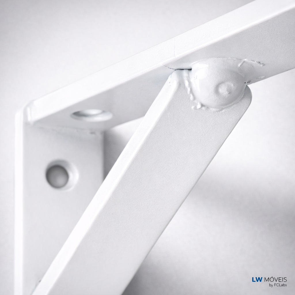 Kit Mão Francesa em Aço para Prateleiras | Suporte de Parede | 40kg por par