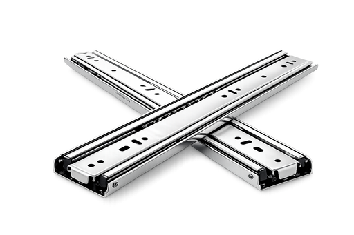 Corrediças metálicas para gavetas com deslizamento suave e alta durabilidade