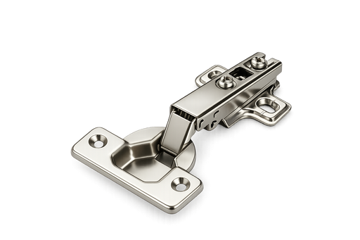Dobradiças para móveis com abertura suave e sistema de amortecimento