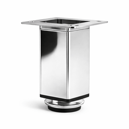 Kit Pés Quadrados em Aço Inox para Móveis | Economia por Volume Acessorios profissional | LW Ferragens