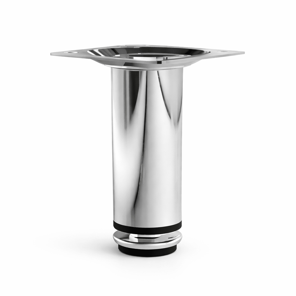 Kit Pé para Móveis Redondo em Aço Inox | Alturas Variáveis Acessorios profissional | LW Ferragens