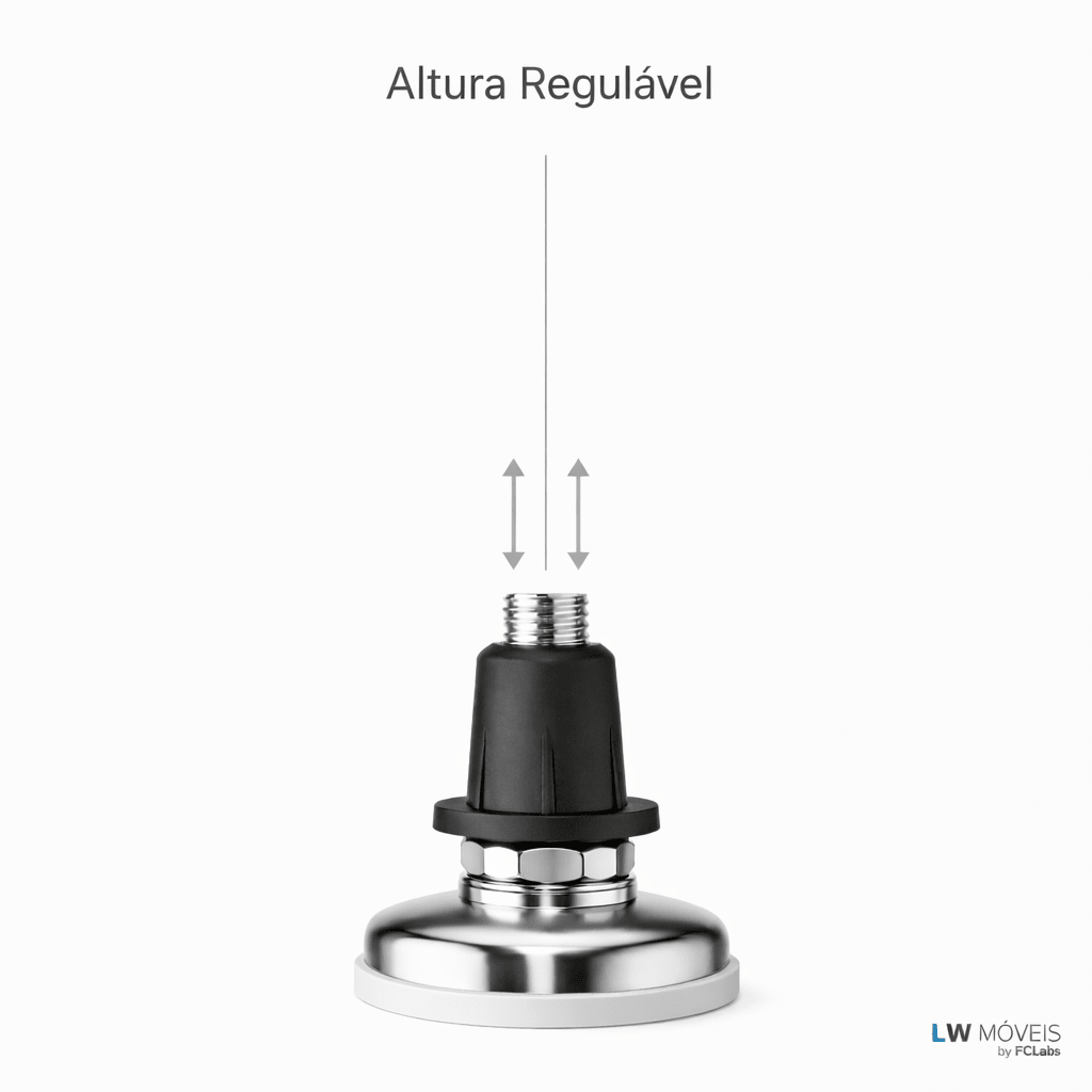 Kit Sapatas Niveladoras para Móveis | Alturas Variáveis Acessorios profissional | LW Ferragens