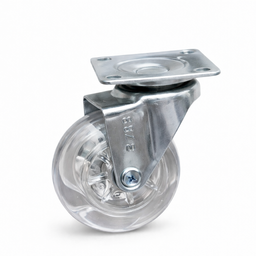 Rodízio giratório 360 graus com roda transparente para movimentação suave de móveis